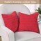 Volcanics Christmas Pillow Covers 18x18, Pack of 2 Red Soft Corduroy Striped Decorative Throw Pillow Covers, Modern Farmhouse Boho Home Decor